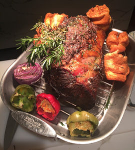 Roast Lamb cooked with Vegetables and Chilli’s